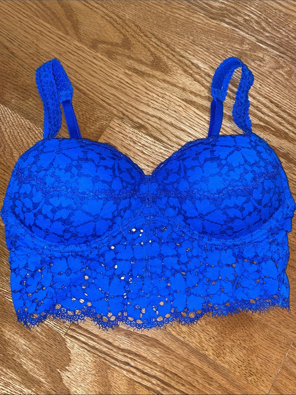 VS PINK Blue Lace Bralette XS